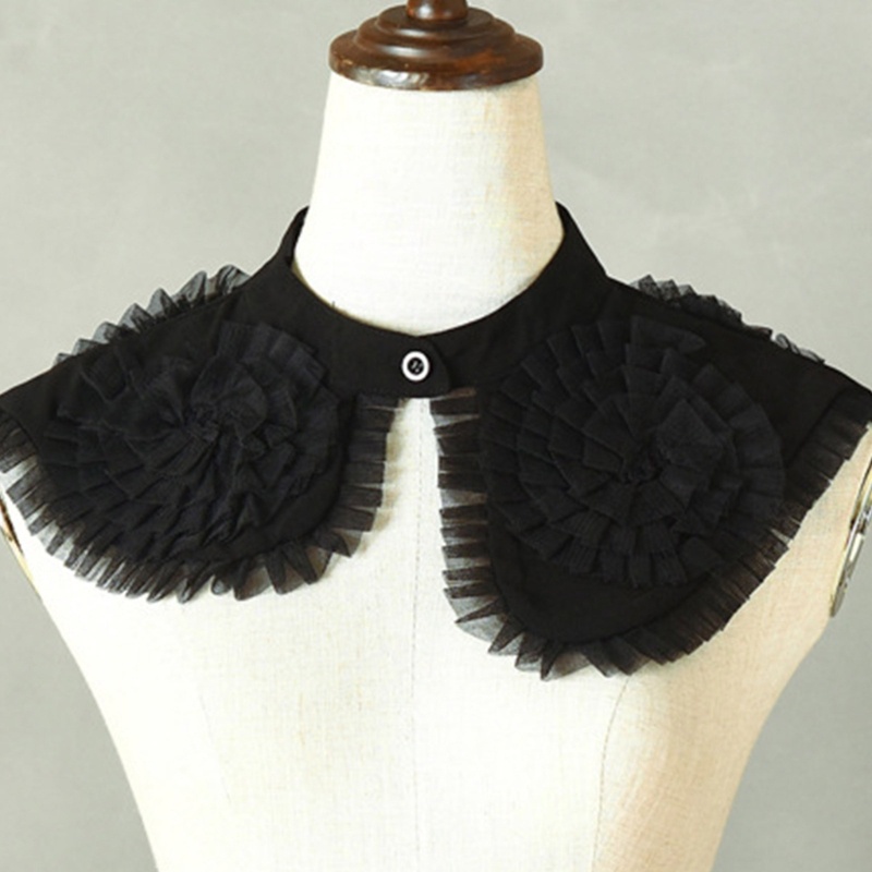 Cổ Áo Giả Nhún Bèo Màu Sắc Ngọt Ngào Thời Trang Cho Nữ