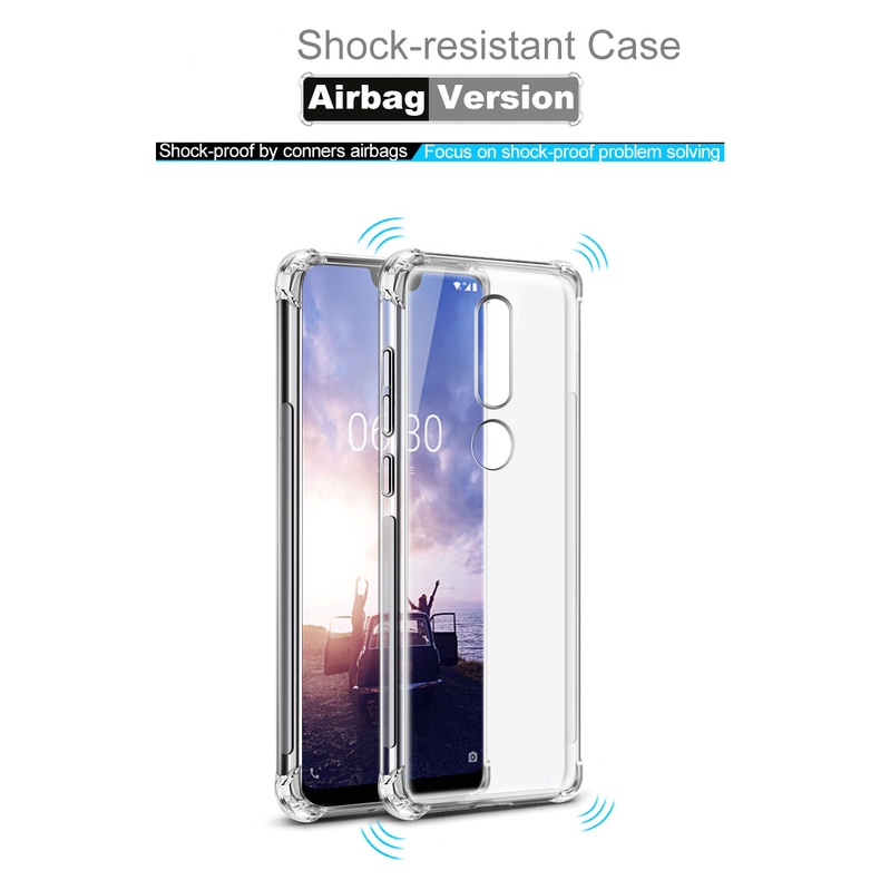 Ốp điện thoại silicon tpu có đệm khí chống sốc cho Nokia 8 7 6 3 2 1 Nokia 7.2 6.2 4.2 3.2 X7 8.1 1 7 Plus