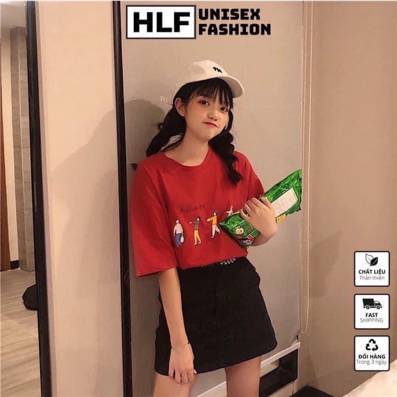 [ Rẻ vô địch ] Áo thun cotton tay lỡ dáng rộng unisex - Follow me