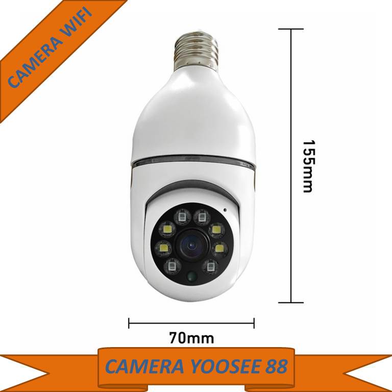 Camera wifi YOOSEE HD 1080p , kiểu dáng độc đáo, xoay 360 độ, hỗ trợ hồng ngoại và flash màu quay đêm