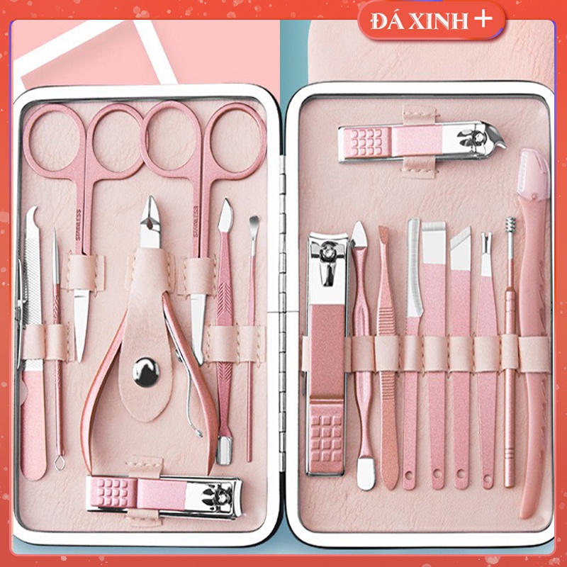 Bộ Dụng Cụ Làm Móng - Cắt Bấm Móng Chân Tay Set 18 Món Cao Cấp Tiện Dụng