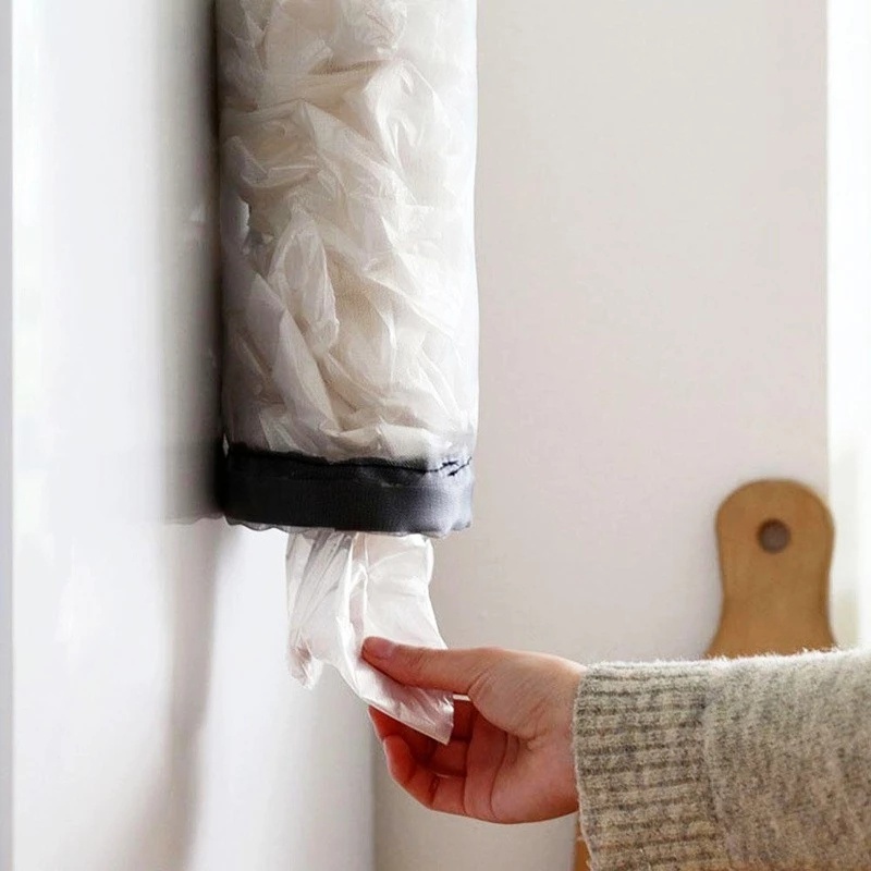 Túi Lưới Treo Tường Đựng Túi Rác/Túi Rác/Khăn Giấy Tiện Lợi Cho Nhà Bếp