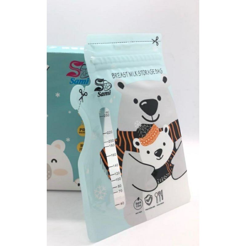 Túi trữ sữa Sami con gấu 150/250ml