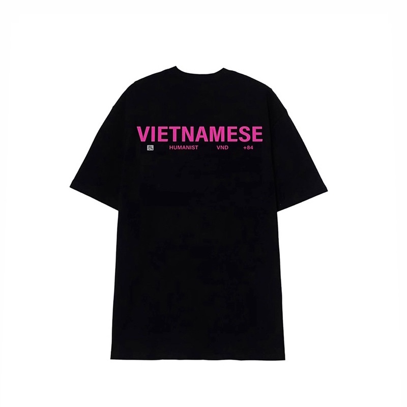 Áo thun ngắn tay VIỆT NAM HUMANIST nam nữ unisex cotton 2 chiều mềm mại form rộng