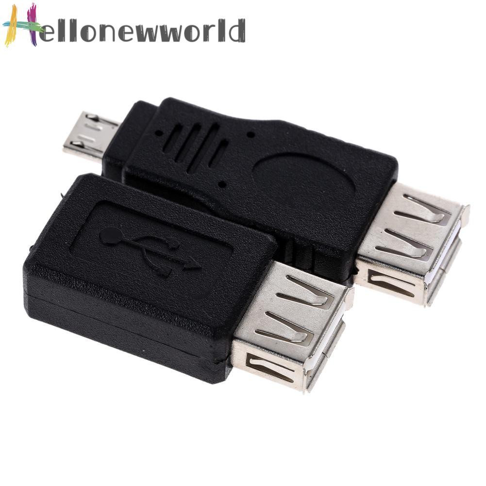 Hellonewworld 10pcs OTG 5pin F/M Changer Adapter Converter USB Male to Female Micro USB