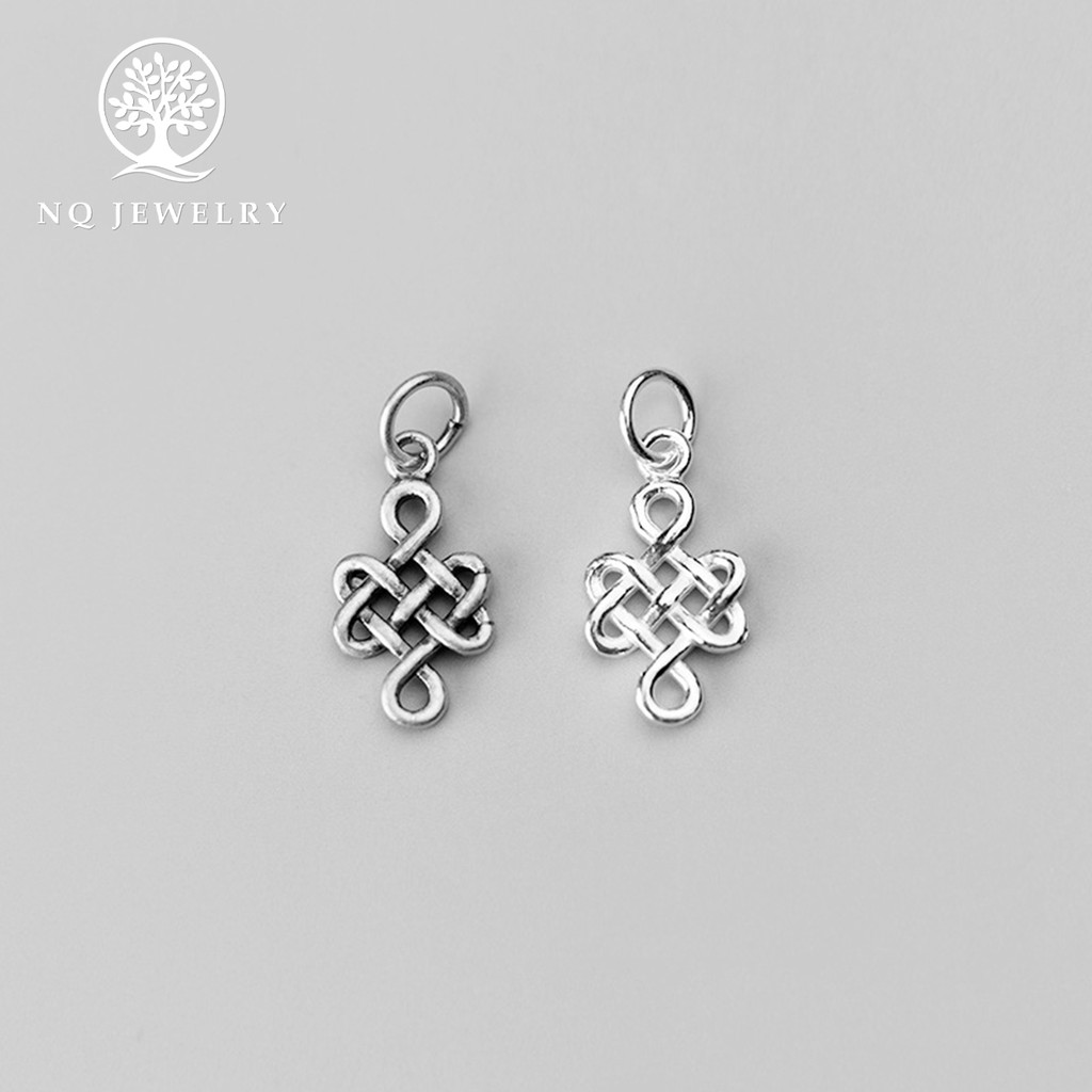 Charm bạc kết đồng tâm treo - NQ Jewelry
