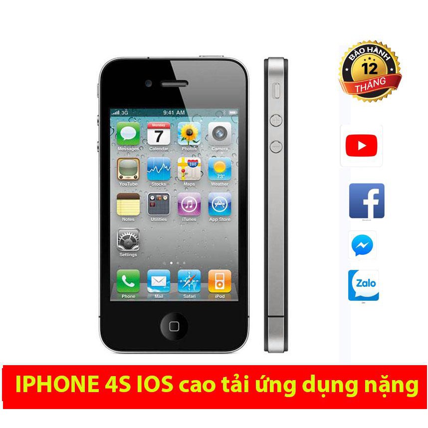 Điện thoại siêu rẻ Iphone 4S 16G bản Quốc Tế - Nghe gọi, zalo, Face, Youtube | WebRaoVat - webraovat.net.vn