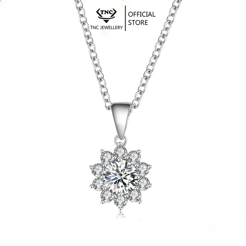 Vòng Cổ Bạc, Dây Chuyền Bạc Mặt Bông Hoa Nhỏ TNC JEWELLERY