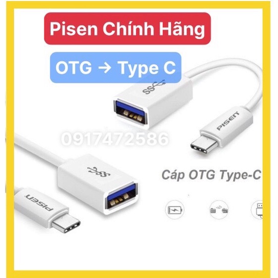 Cáp OTG CỔNG TYPE C TO USB, 15CM -  Hàng chính hãng 100%, bảo hành 12 tháng