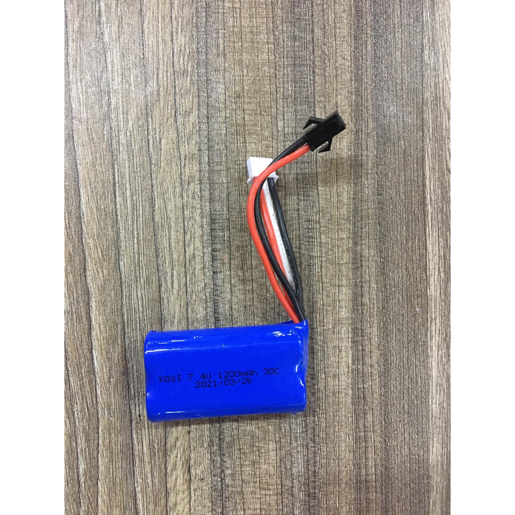 Pin Lion Kosi 2S 7.4V 2500mah jack T giắc SM dùng cho xe điều khiển, tàu thuyền, cano, pin 7,4v 1200mah Jack SM giắc T