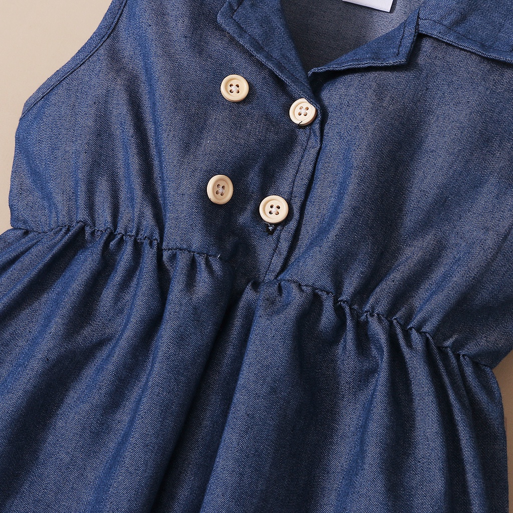 Áo liền quần bé gái MIKRDOO không tay thời trang mùa hè