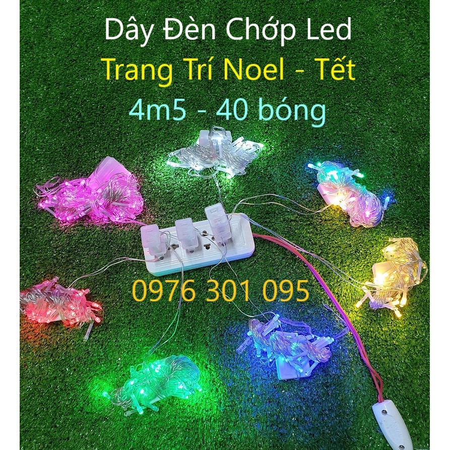 Dây đèn led chớp 4m trang trí Noel - Tết