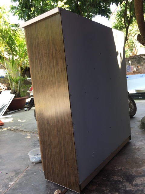Tủ giày nhựa vân gỗ óc chó NEW