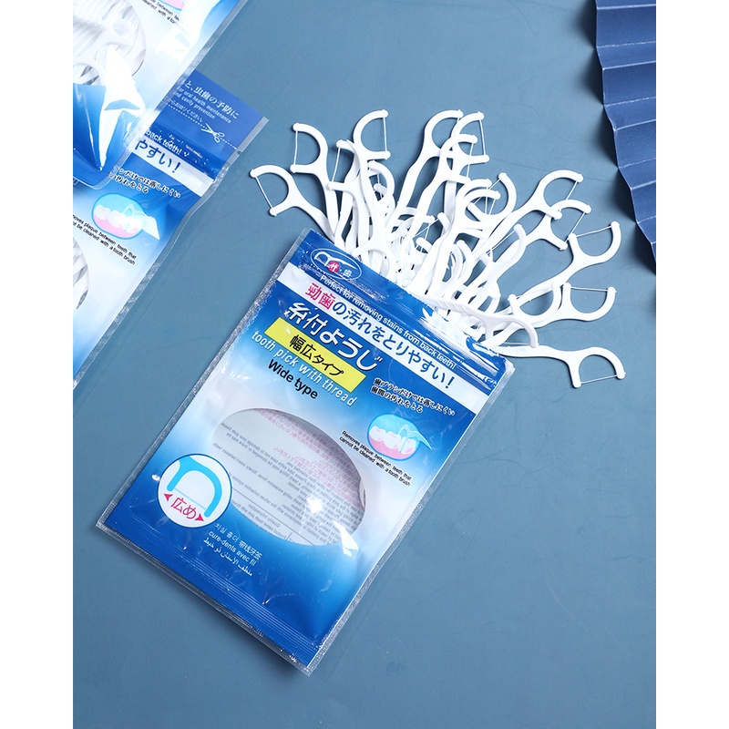 Set 100/ 50/ 25 Tăm Chỉ Nha Khoa Dental Floss Đảm Bảo An Toàn Răng MiệngDuashop