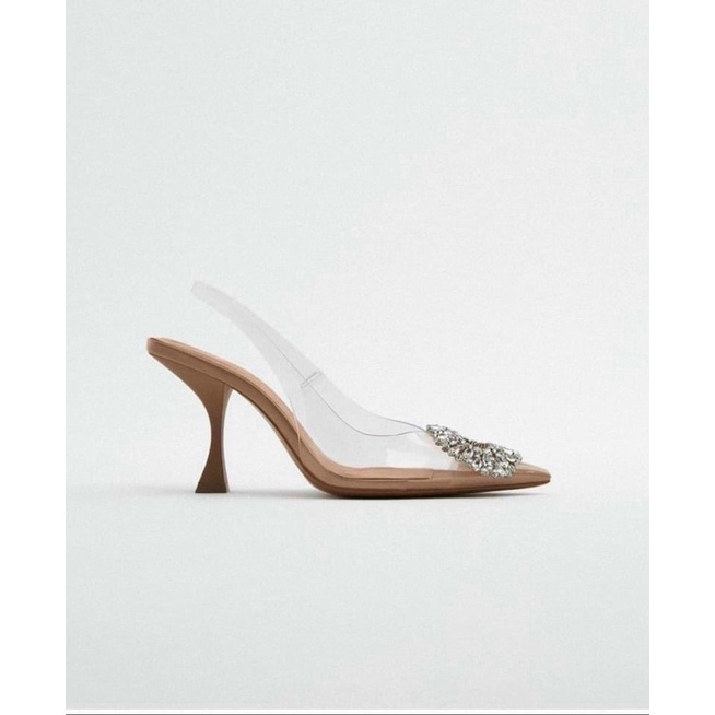 Zara mũi đá hở hậu full box tem 500k full box full size : 35-38