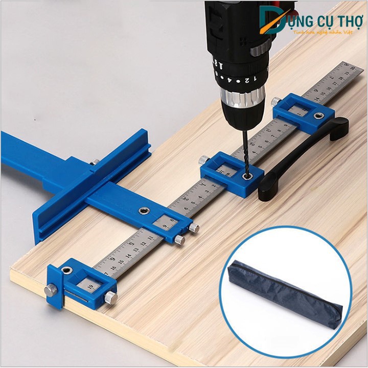 ✔️🛠 Thước định vị lỗ khoan tay nắm ngăn kéo màu xanh cao cấp ✔️🛠