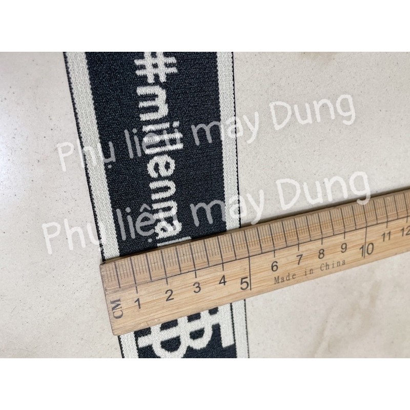 thun lưng quần váy chữ màu be bảng 5cm