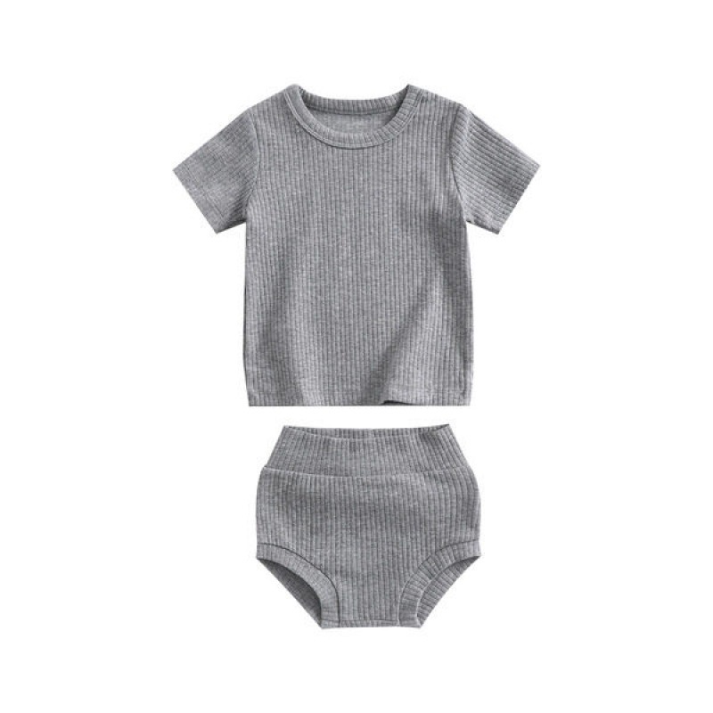 Bộ Quần Áo Cộc Thun Tăm KYS+ cho bé Trai bé Gái - Chất Liệu Cotton Tăm dày dặn chắc chắn (Size từ 6 - 24 Tháng) BR01