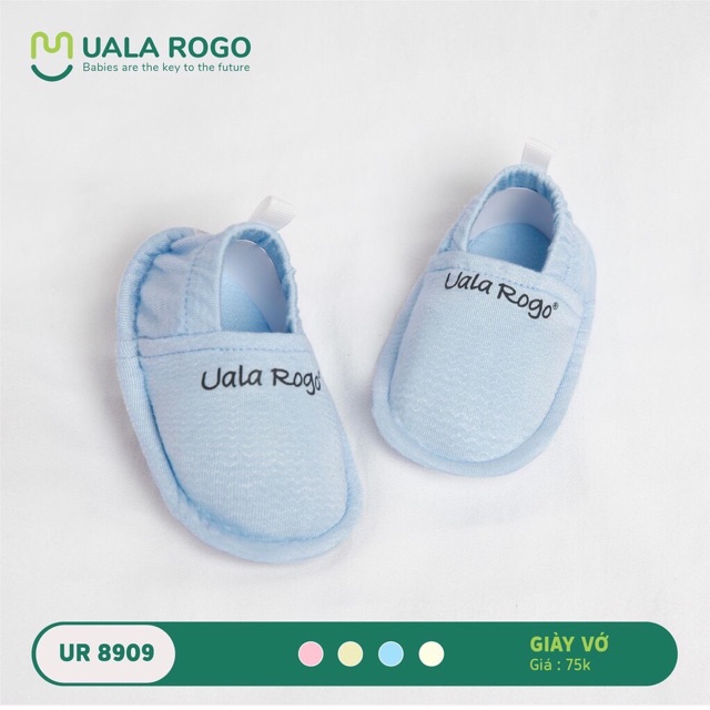 Giày tất UALA & ROGO sơ sinh vải modal 0-3M ( dùng thay tất ) 8909