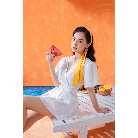 Jumpsuit tay bồng cổ V Aholic A2773 | WebRaoVat - webraovat.net.vn