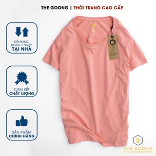 Áo Phông Trơn Nữ TheGoong Cổ Tròn, Áo Thun Nữ Basic Cotton Cao Cáp Hàng Hiệu Thoáng Mát Kháng Khuẩn Tay Ngắn Cà Rốt