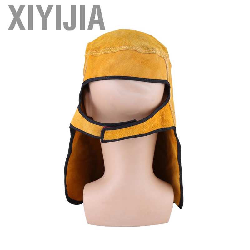 1 Mũ Bảo Hộ Bằng Da Thoáng Khí Có Kính Khi Hàn