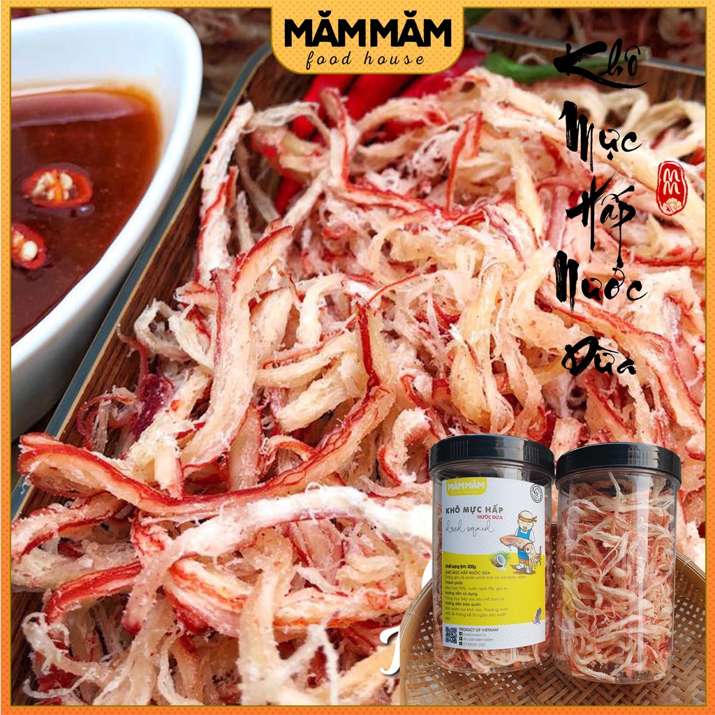 Khô Mực Sợi Hấp Dừa Ngọt Thịt