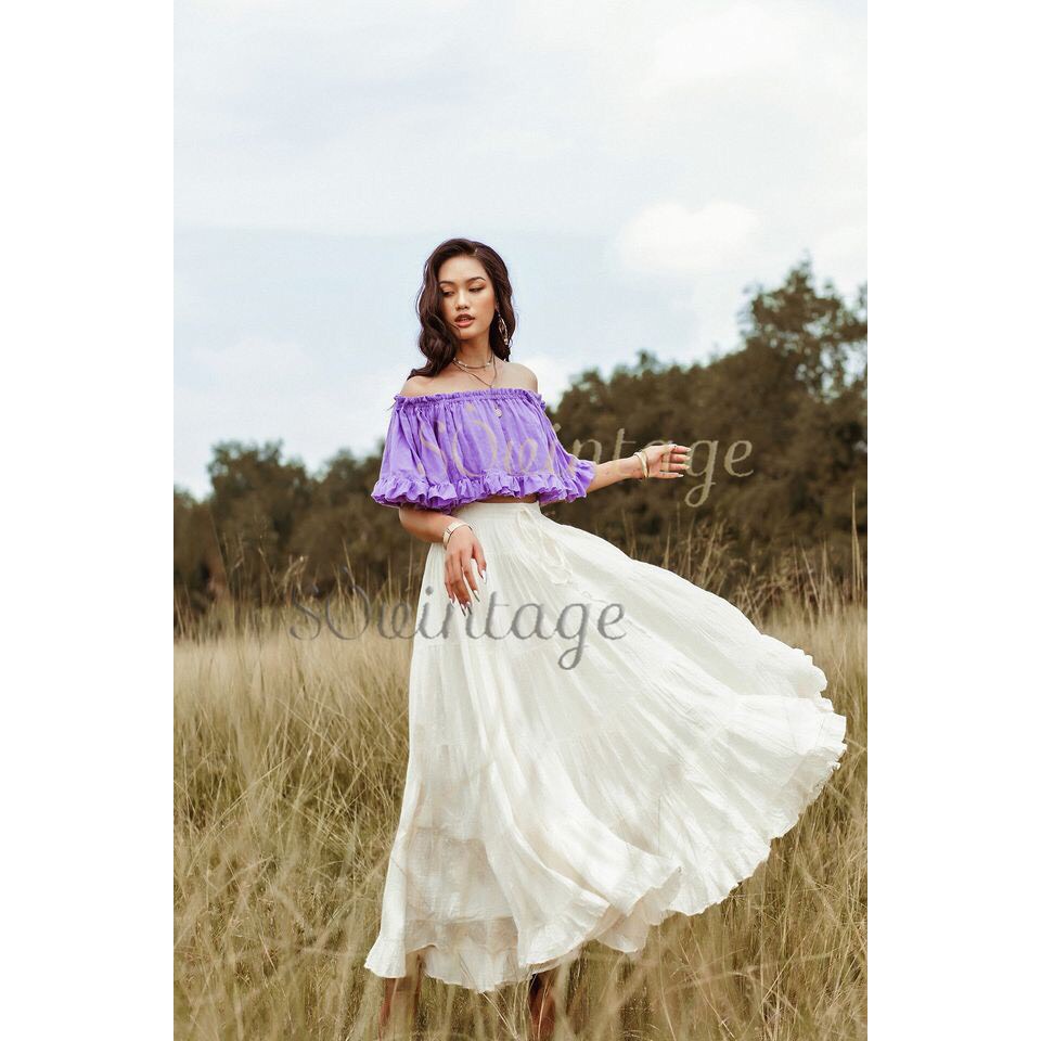 PASS THANH LÝ NEW TAG CHÂN VÁY GUMAC BOHO DU LỊCH SANG CHẢNH VÁY XOÈ BỒNG BỀNH  XS