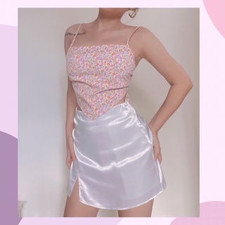 Set áo Xeci banna và chân váy xẻ