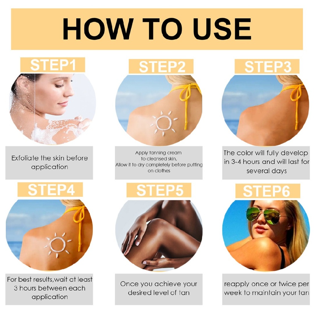 [Hàng mới về] Kem dưỡng làm da rám nắng tự nhiên lâu trôi không cần nắng 60ml