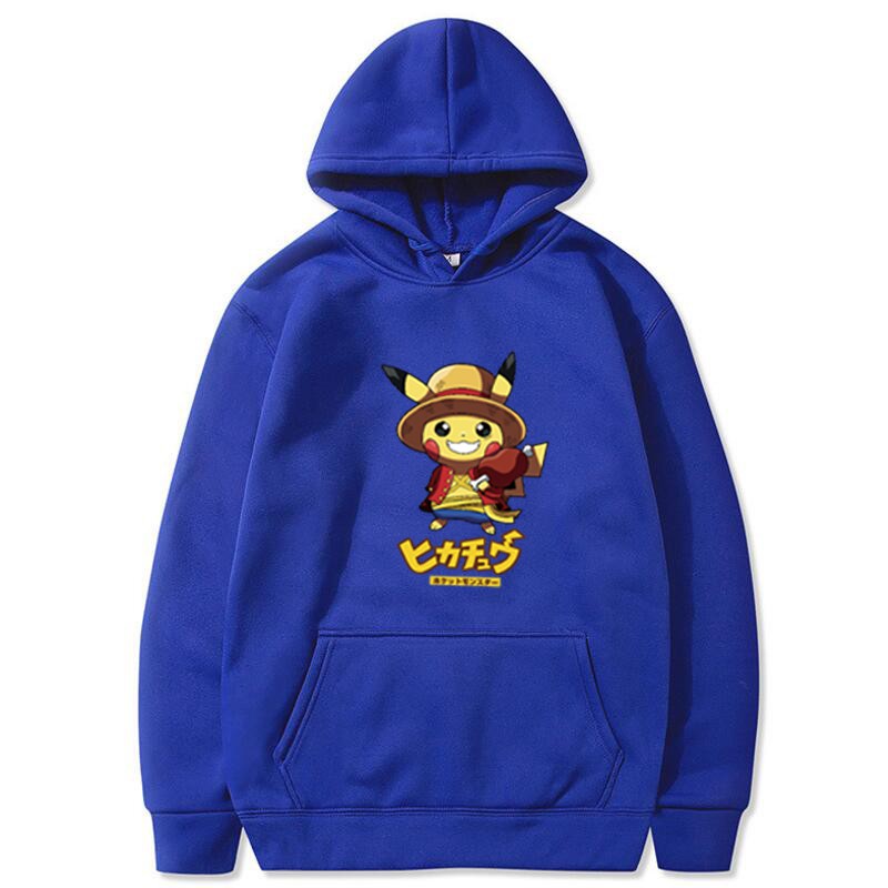 Áo Hoodie Vải Cashmere Dáng Rộng In Hình Thám Tử Lừng Danh Conan Pikachu Thời Trang Mới Cho Nam Và Nữ