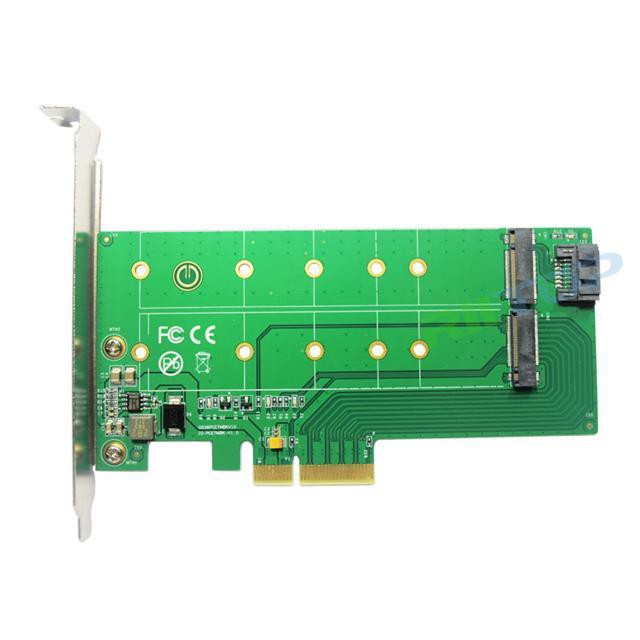 M.2 NGFF M Key SSD to PCIe PCI-e x4, B Key SSD to SATA III 3 Adapter