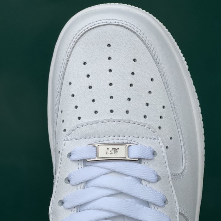 Giày AF1 Low Trắng Móc viền vàng nổi bật,giày Air Force 1 all white bản sịn