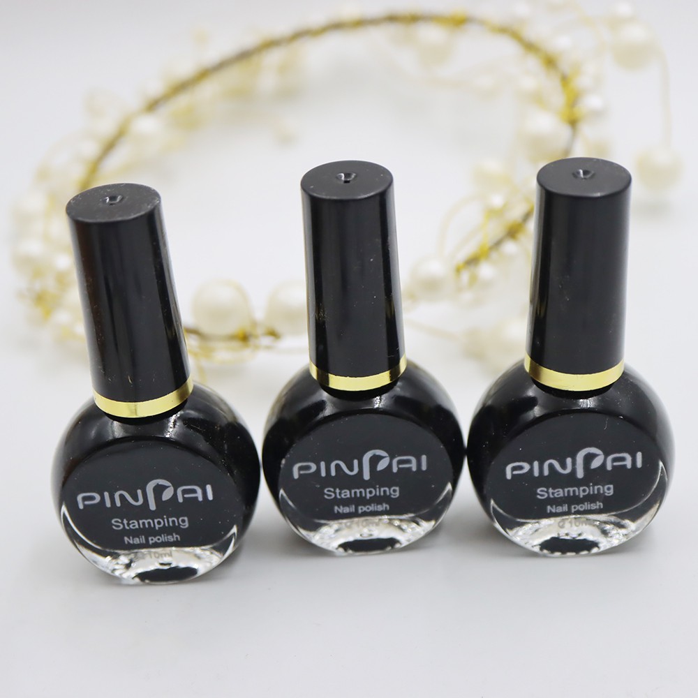 Sơn In Móng Tay Mực In Nail Móng Pinpai Chính Hãng Trắng Đen Vàng Bạc10ml