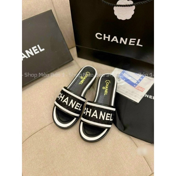 Dép cn quai chữ ngang kẻ viền fullbox