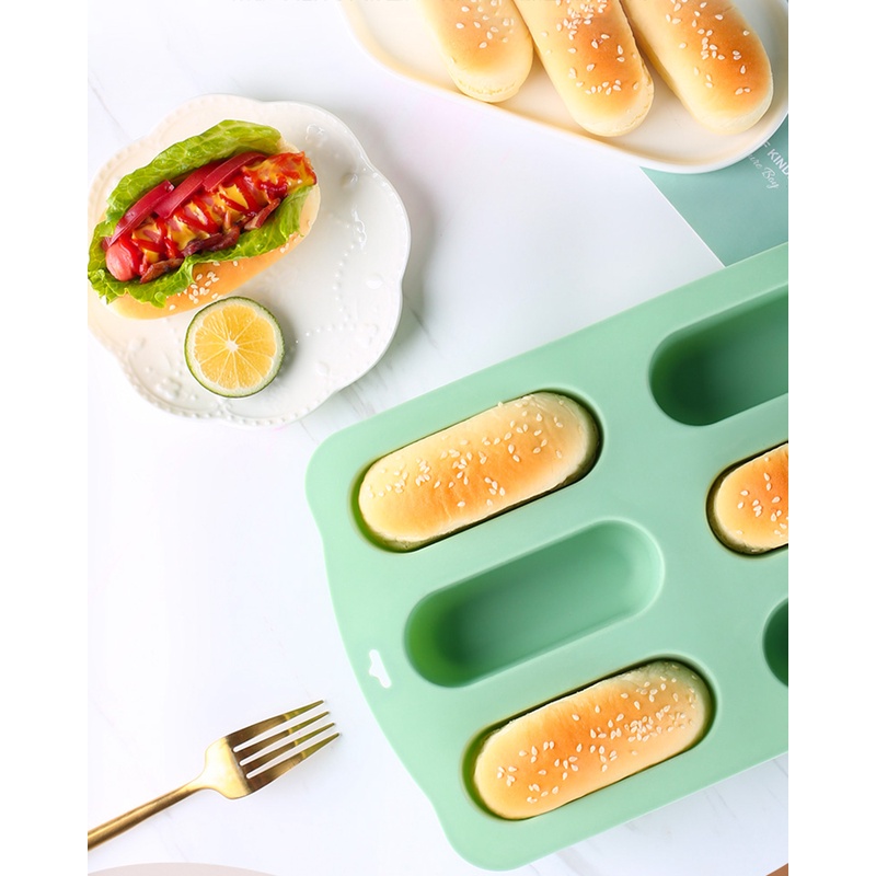 Kalaien Khuôn Silicon Nướng Bánh Chống Dính Hình oval Tiện Dụng
