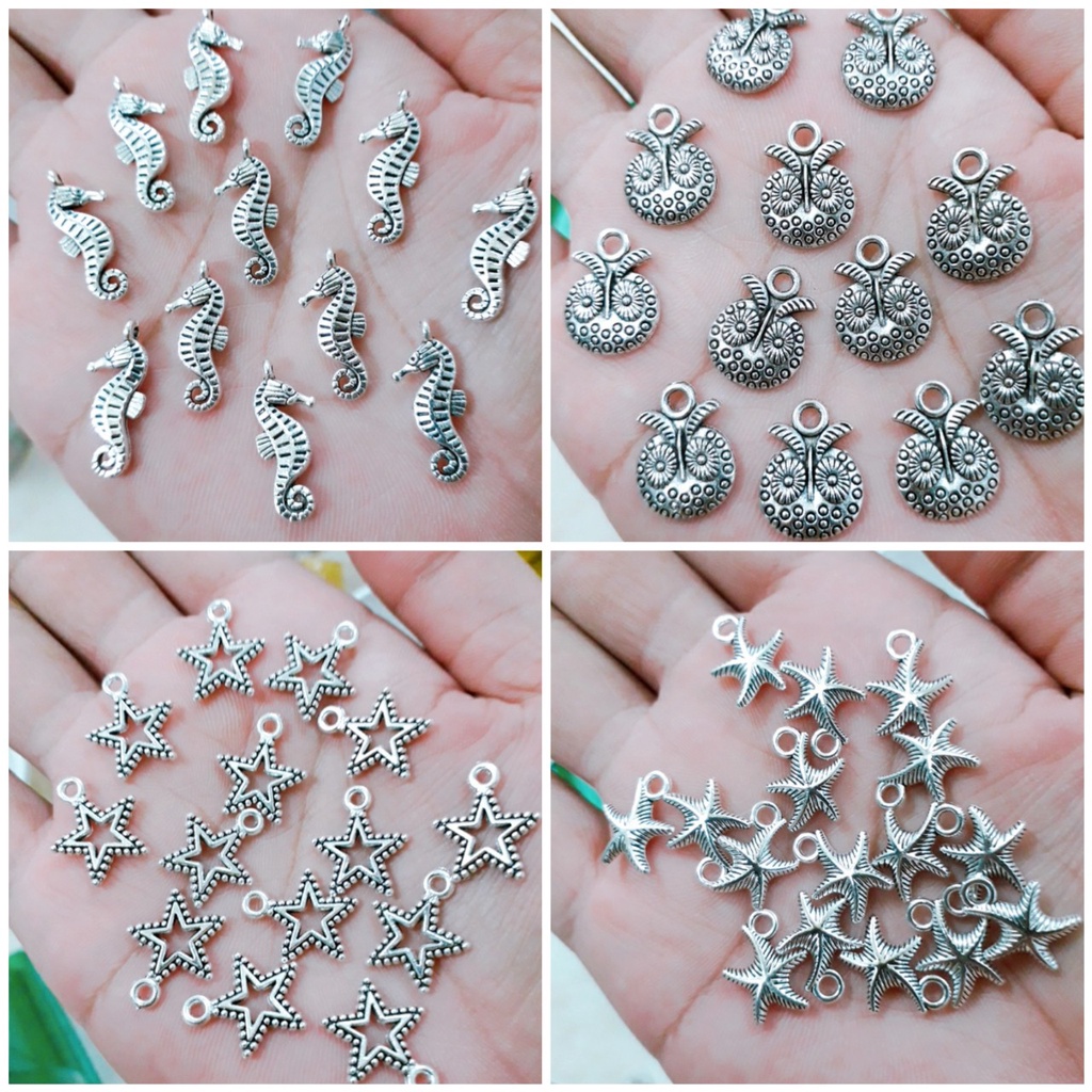 charm bạc hợp kim sỉ : 50 gram / 1 gói = 25k [ sỉ charm giá rẻ tphcm ]