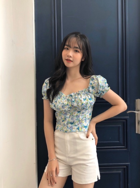 Áo hoa nhí chun lưng