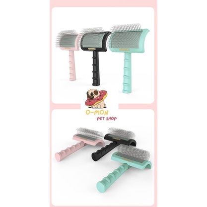 Lược chải lông bản cong Goldpets đánh chải bông lông cho thú cưng xinh đẹp chuẩn spa - OmonPet