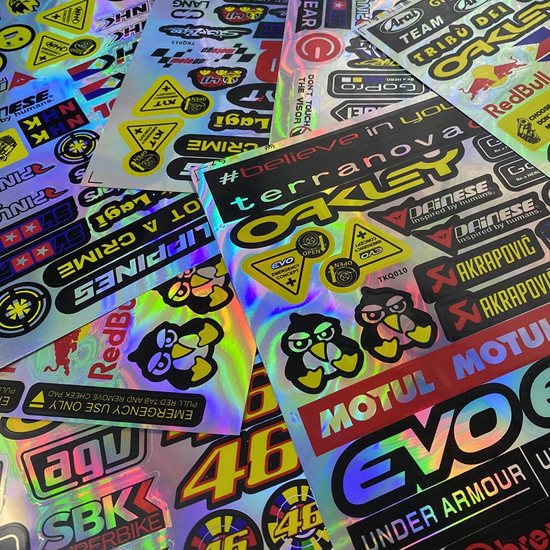 Miếng Dán Phản Quang Hình Họa Tiết Trang Trí Xe Mô Tô