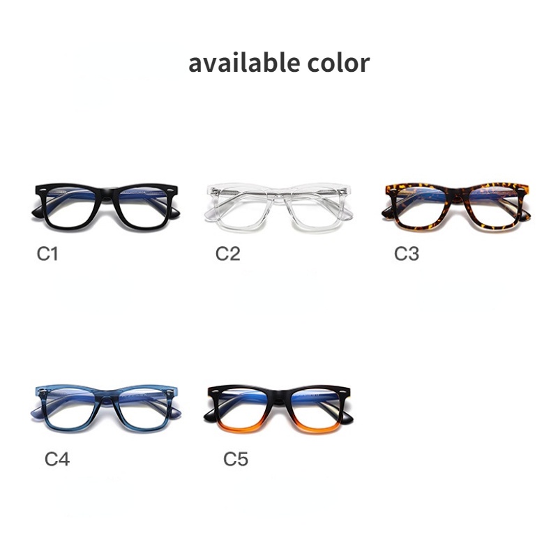 Mắt Kính Chống Tia Sáng Xanh Hình Vuông Thời Trang Retro