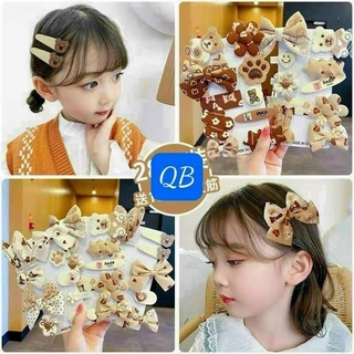 Set kẹp tóc phong cách hàn quốc vintage cho bé gái