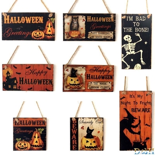 Tấm Bảng Gỗ Treo Trang Trí Halloween
