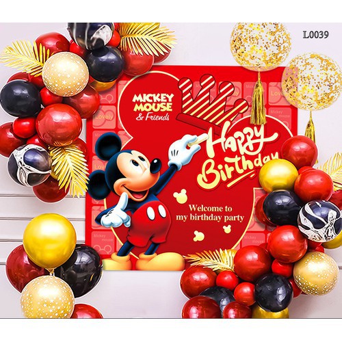 Bộ Trang Trí Sinh Nhật Elsa-Mickey-Xe Hơi
