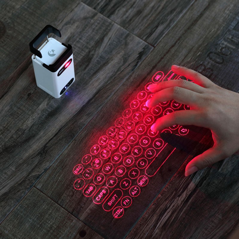 ♈Bàn phím chiếu laser Bàn phím laser ảo Điện thoại di động Bluetooth không dây cầm tay cảm ứng bàn phím hồng ngoại vô hì
