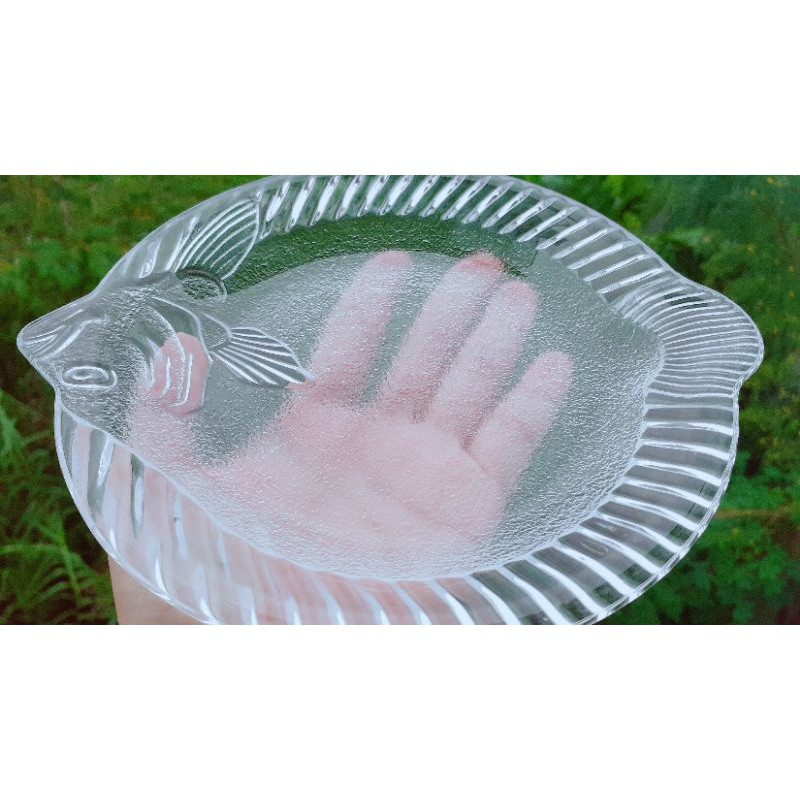 Đĩa thủy tinh hình cá (đĩa decor, đĩa ăn dặm)