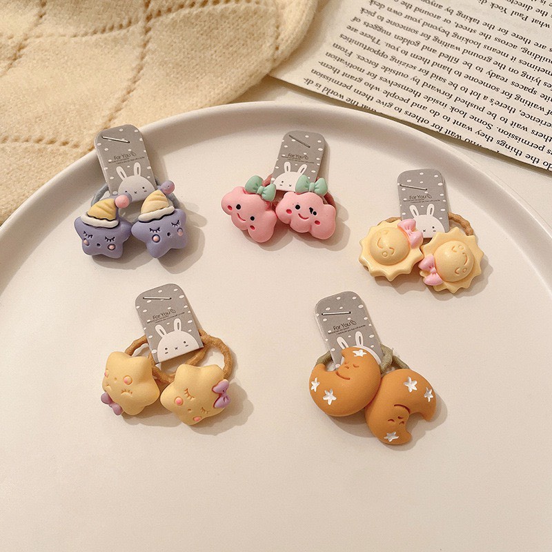 Set 10 dây chun thun buộc tóc cho bé gái dễ thương cute phong cách hàn quốc DC52