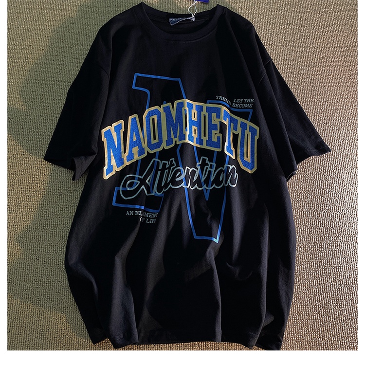 Áo thun Fashmily 100% cotton tay ngắn dáng rộng thời trang mùa hè phong cách Hàn Quốc cho nữ