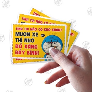 Combo 5 miếng dán cảnh báo vui dán xe máy MS18
