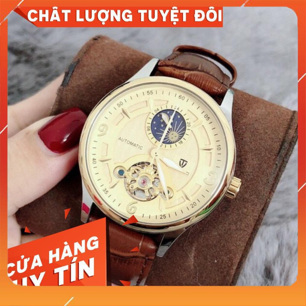 Đồng Hồ Nam Cơ Tự Động CHÍNH HÃNG TEVISE-T7 Dây Da Cao Cấp, Chống nước, Chống xước, Sang trọng, Nam Tính - MTP-STORE